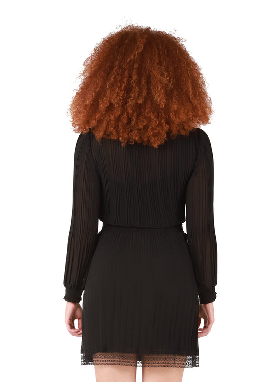 Audrey Pleated Mini Dress