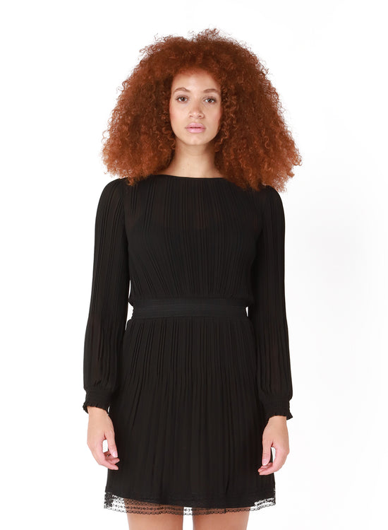 Load image into Gallery viewer, Audrey Pleated Mini Dress
