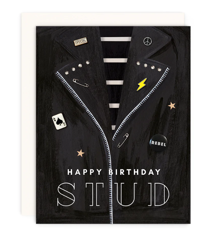 Happy Birthday Stud Greeting Card
