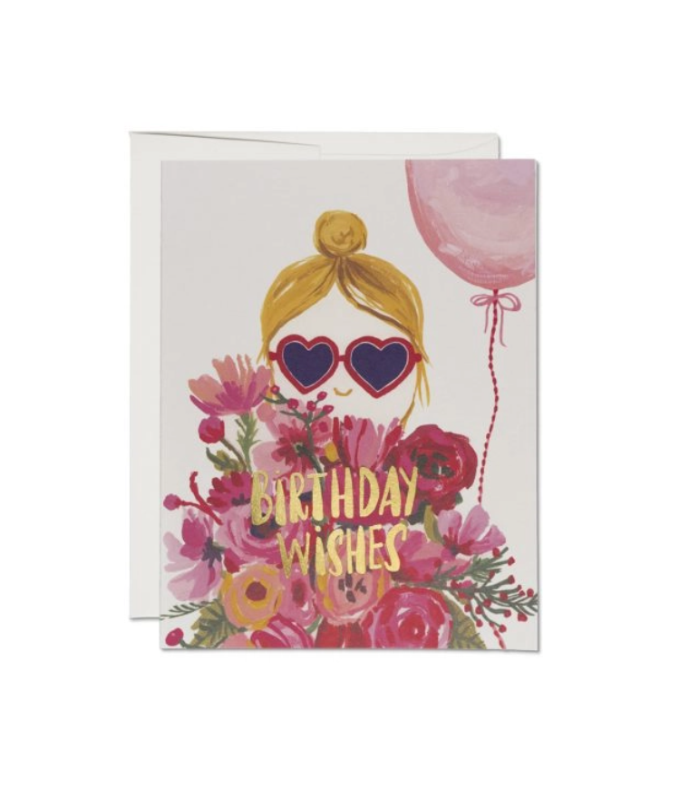 Heart Glasses Birthday Card