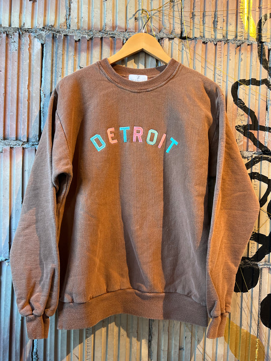 Load image into Gallery viewer, Detroit Dyed Brown Crewneck
