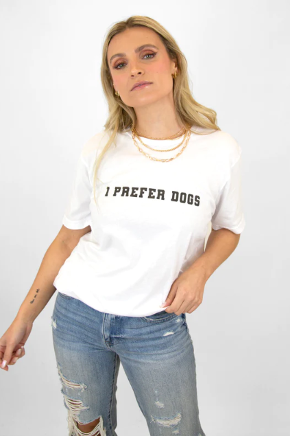 I Prefer Dogs Graphic Tee