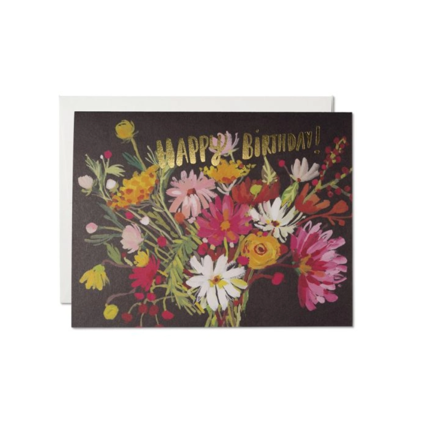 Load image into Gallery viewer, Vintage Bouquet Birthday Card
