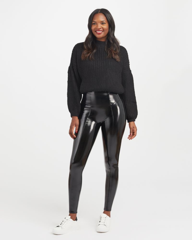 SPANX, Pants & Jumpsuits, Spanx Black Matte Faux Leather Leggings 2437  Size Medium