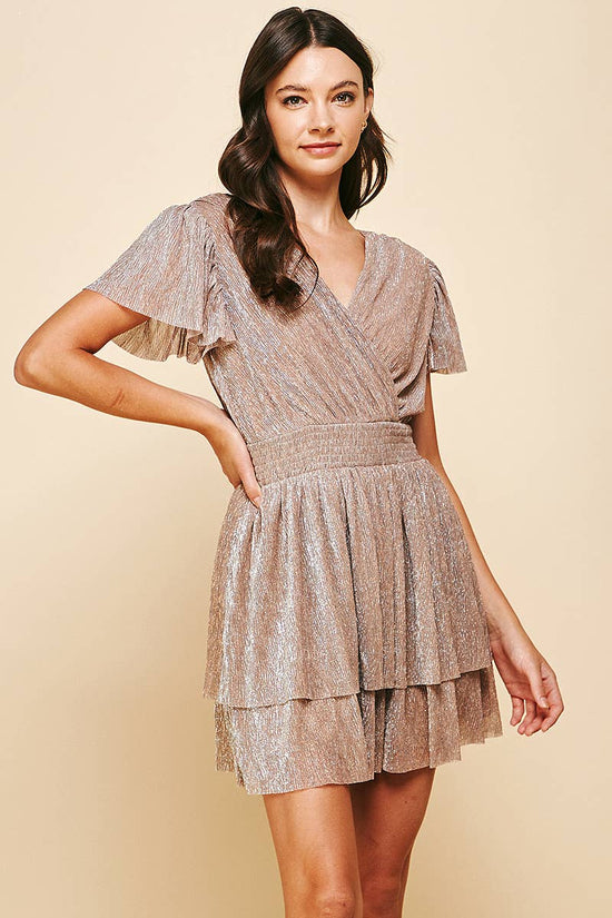 Angel Metallic Mini Dress