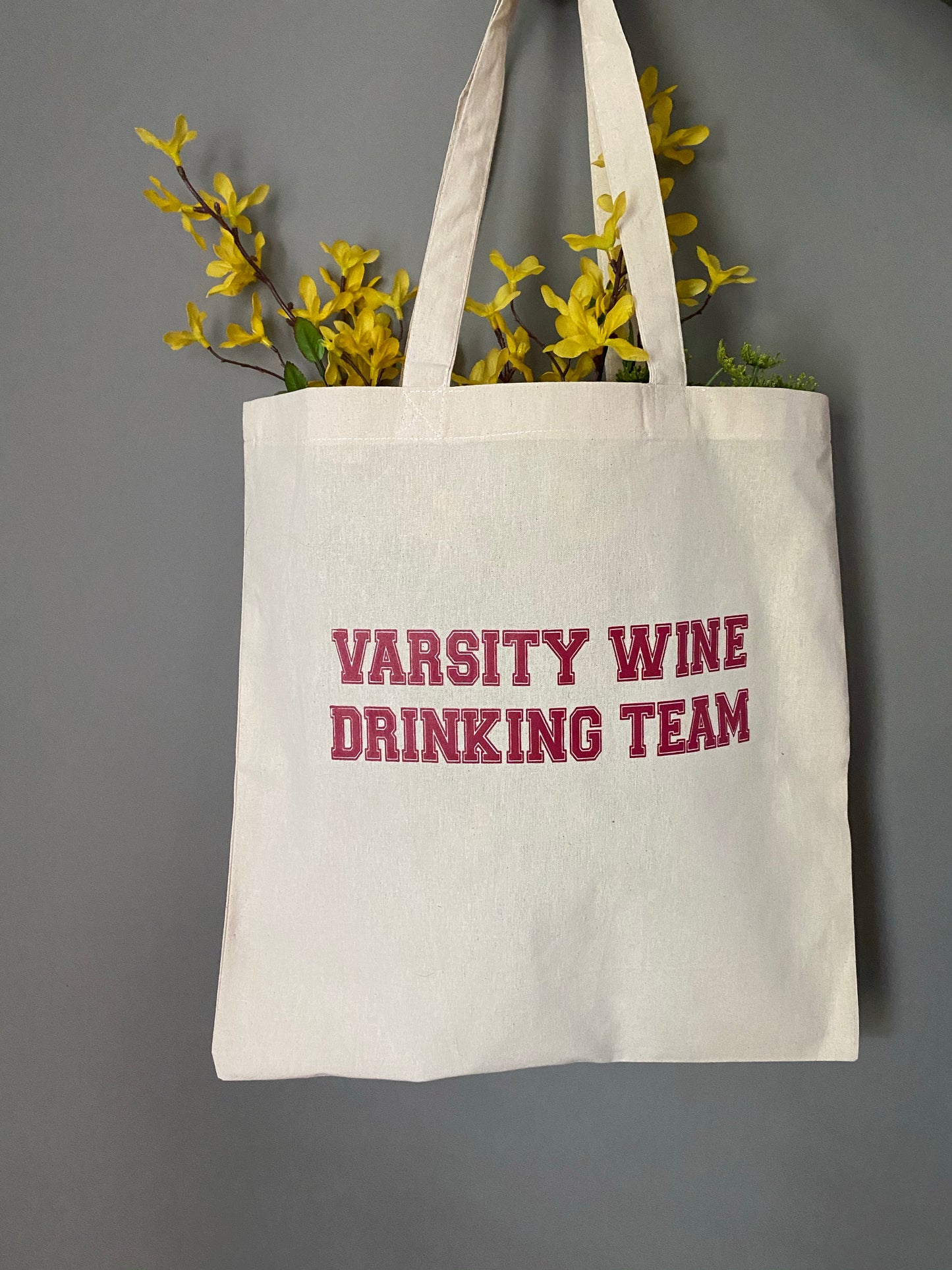 Wine Drinking Tote Bag