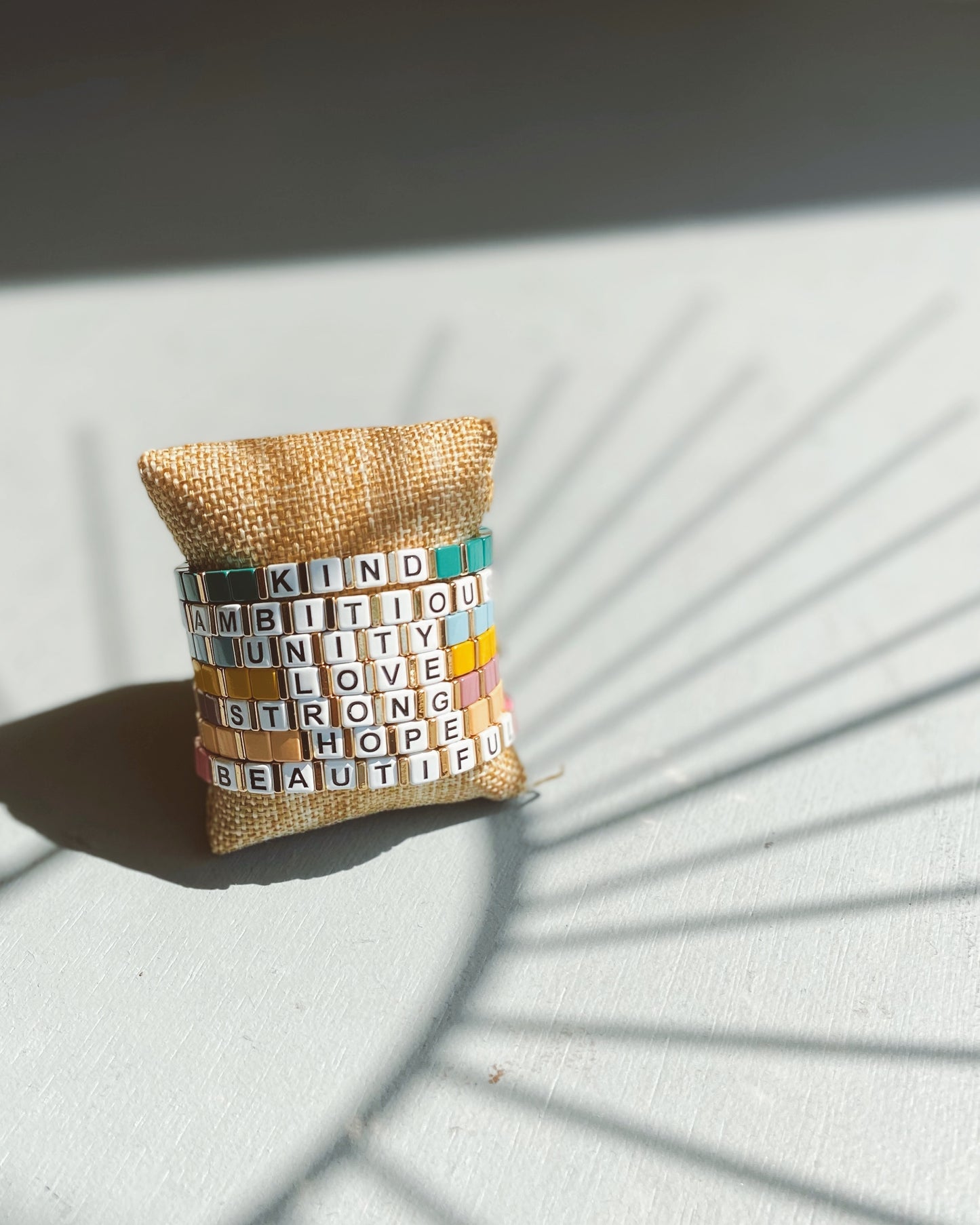 Stretchy Tile Enamel Bracelet