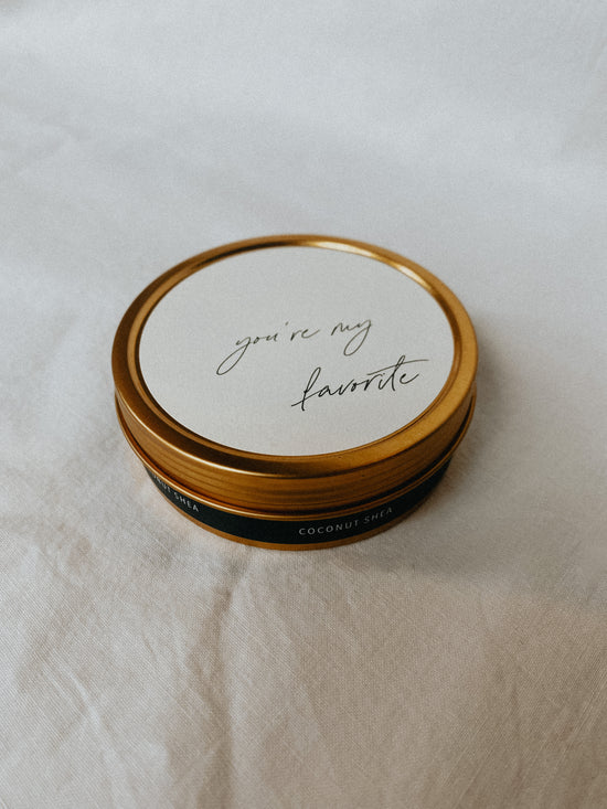 Coconut Shea You're My Favorite! Travel Candle